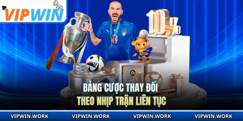 Bảng cược thay đổi theo nhịp trận liên tục